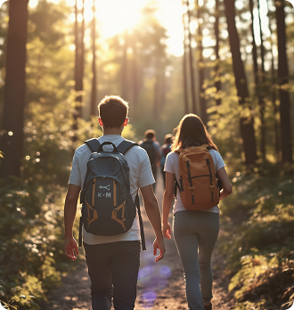Girl learning to make fire